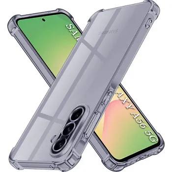 Pouzdro na mobilní telefon Techsuit Shockproof průhledný silikon Samsung Galaxy A56 5G kouřově černý