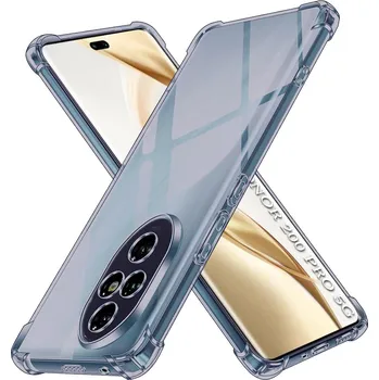 Pouzdro na mobilní telefon Techsuit Shockproof průhledný silikon Honor 200 Pro kouřově černý