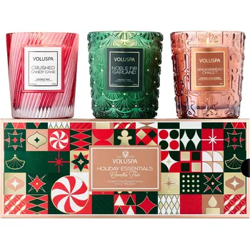 Svíčka Voluspa – Dárkový set vánočních svíček Holiday Essentials Candle Trio