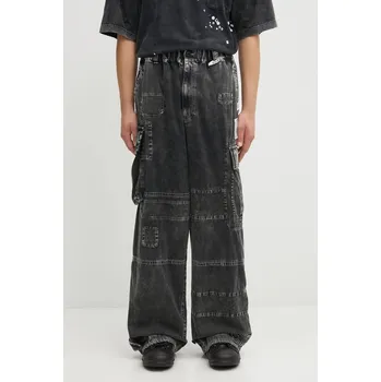 Pánské kalhoty Bavlněné kalhoty Maison MIHARA YASUHIRO REPAIR, L, černá, 99X