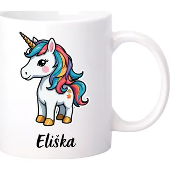 Keramický hrníček Jednorožec - Červená