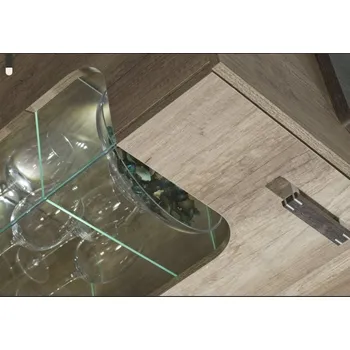 Obývací stěna Dolmar Vitrína Romero R2L S nebo bez osvětlení: Bez osvětlení