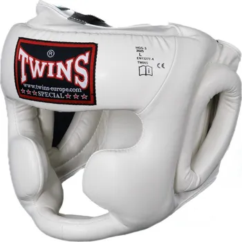 Sportovní chránič Přilba Twins s lícnicemi - bílá, HGL-3-WHT M