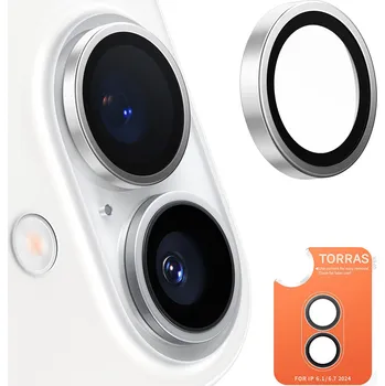 Torras Lensguard ochrana kamery iPhone 16 iPhone 16 Plus titanově šedá