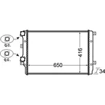 Chladič, chlazení motoru MAHLE 8MK 376 726-704