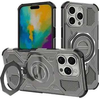 Pouzdro na mobilní telefon Techsuit Carbon Shield PRO pro iPhone 16 Pro Max kouřově černý