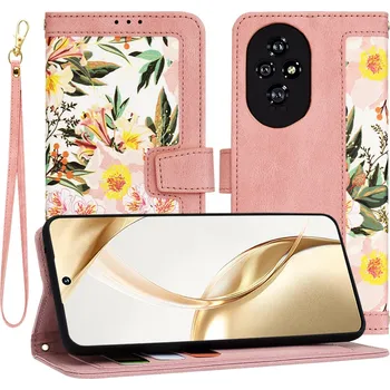 Pouzdro na mobilní telefon Techsuit Vyklápěcí pouzdro Honor 200 Sladká růžová