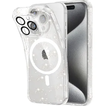 Pouzdro na mobilní telefon Techsuit SparkleSkin MagSafe Series iPhone 15 Pro Max Clear