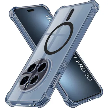 Pouzdro na mobilní telefon Techsuit Shockproof průhledný silikonový MagSafe pro Honor Magic7 Pro kouřově černý