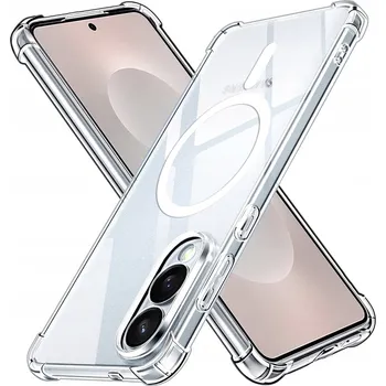 Pouzdro na mobilní telefon Techsuit Shockproof průhledný silikonový MagSafe pro Samsung Galaxy S25 Edge průhledný