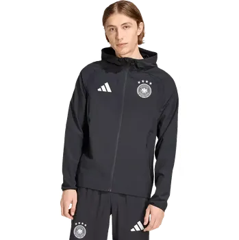 Pánská bunda větrovka Adidas Německo 2026 Tiro Travel Full-Zip černá