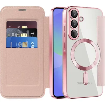 Pouzdro na mobilní telefon Pouzdro na knihu Techsuit SmartMag pro Samsung Galaxy A36 5G růžové