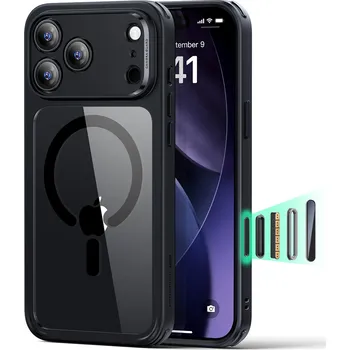 Pouzdro na mobilní telefon ESR Classic Hybrid HaloLock pro iPhone 17 Pro černá průhledná