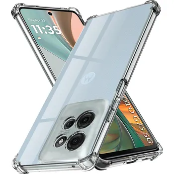 Pouzdro na mobilní telefon Techsuit Shockproof silikonový obal Motorola Moto G75 průhledný