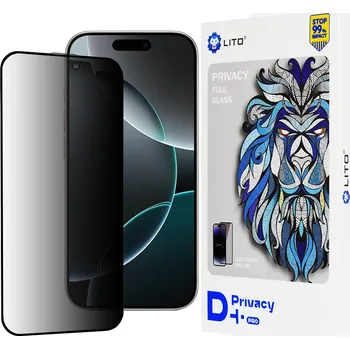 Lito D+ Pro Privacy pro iPhone 16 Pro černá