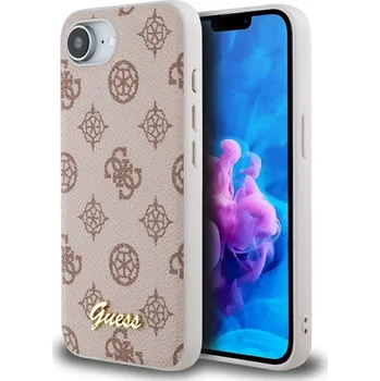 Telefonní příslušenství Guess Peony Script MagSafe GUHMPSE4PGPYSW iPhone 16e Hnědý