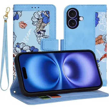 Pouzdro na mobilní telefon Techsuit FlipCraft iPhone 16 v zářivě modré barvě