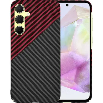 Pouzdro na mobilní telefon Techsuit FiberShell Samsung Galaxy A35 5G Red Vortex