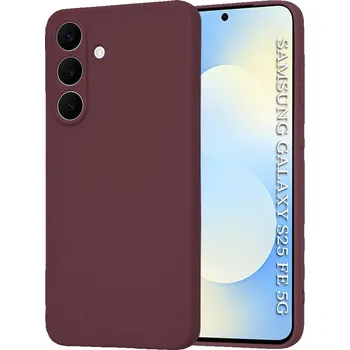 Pouzdro na mobilní telefon Techsuit SoftFlex pro Samsung Galaxy S25 FE švestkově červený