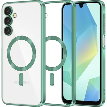 Pouzdro na mobilní telefon Techsuit Luxury Crystal MagSafe pro Samsung Galaxy A16 4G / A16 5G světle zelená