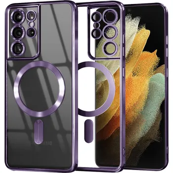 Pouzdro na mobilní telefon Techsuit MagSafe Samsung Galaxy S21 Ultra 5G Světle fialový