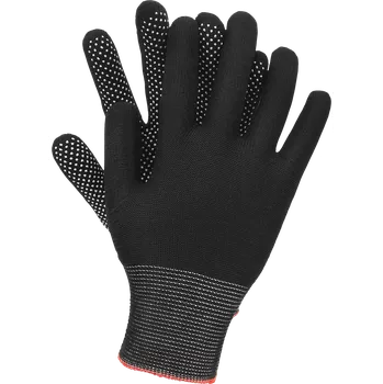 Pracovní rukavice Ogrifox DOTUA BW rukavice s PVC tečky black L/9