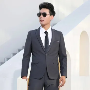 Pánský oblek F349 tmavě šedá XS 1