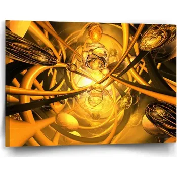 Obraz Sablio Obraz Žlutá abstrakce - 60x40 cm