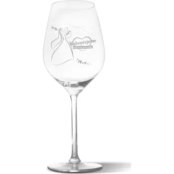 Víno Sablio Sklenička na víno Blahopřejeme novomanželům: 49 cl