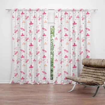 Závěs Sablio Závěs Růžové dudlíky: 2ks 140x250cm