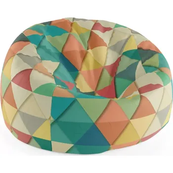 Sedací pytel Sablio Sedací vak Cocoon Trojúhelníky - 75 x 45 x 35 cm