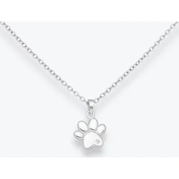 Řetízek Stříbrný řetízek Tlapka se zirkonem - Ag925