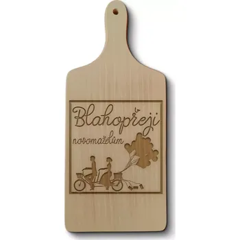 Kuchyňské prkénko Sablio Prkénko Blahopřeji novomanželům