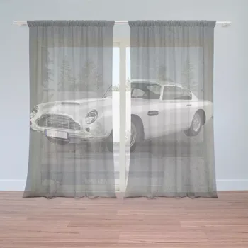 Záclona Sablio Záclony Aston Martin Tmavé pozadí: 2ks 150x250cm