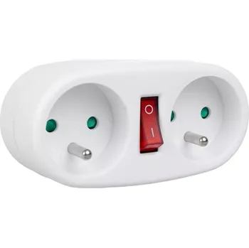 Elektrická zásuvka Dvojitá zásuvka s vypínačem