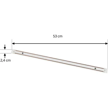 Lampička Lindby elektrická lišta Lumaro, bílá, hliník, délka 53 cm
