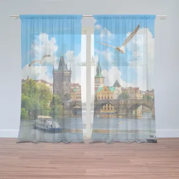 Záclona Sablio Záclony Praha Karlův most 2: 2ks 150x250cm