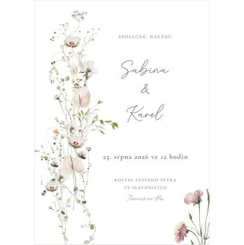 Svatební dekorace Svatební oznámení 359 – Květinová něha