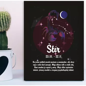 Plechová cedule Sablio Dárková cedulka Štír: 30x40 cm