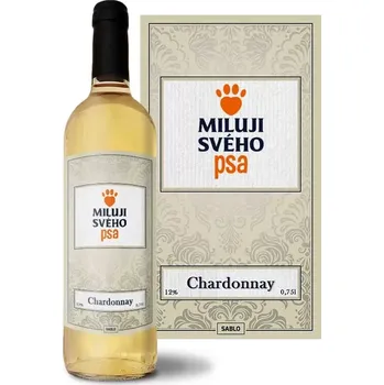 Víno Sablio Bílé víno Miluji svého psa: 0,75 l
