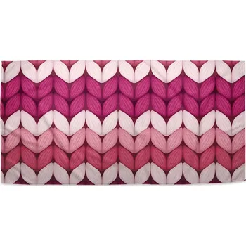 Ručník Sablio Ručník Střídajíci růžové pletení - 70x140 cm