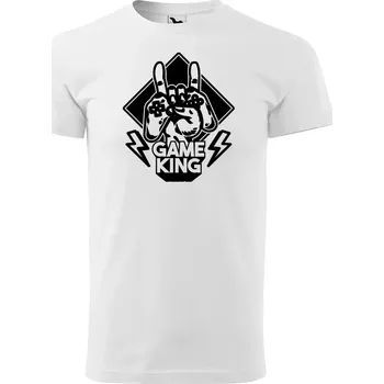 Pánské tričko Sablio Tričko s potiskem Game King - bílé S