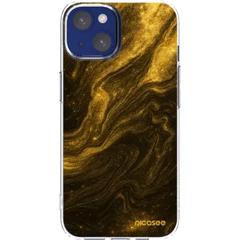 Pouzdro na mobilní telefon Picasee silikonový průhledný obal pro Apple iPhone 14 - Černá