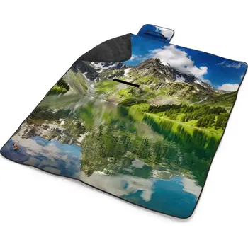 deka Sablio Plážová deka Odraz hor na jezeře: 200x140 cm