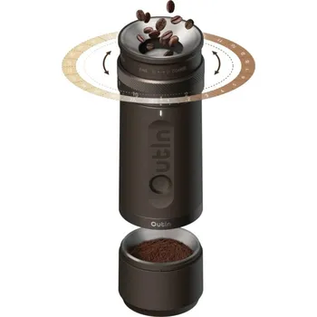 Mlýnek na kávu Outin Fino Portable Electric Espresso Coffee Grinder - elektrický mlýnek - Hnědý