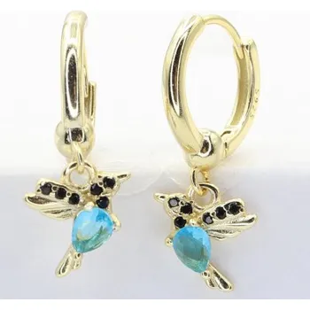 Náušnice Stříbrné náušnice kamenové kroužky