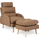 Polohovací křeslo Henry s podnožkou hnědé