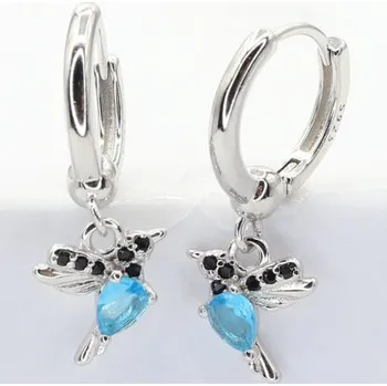 Náušnice Stříbrné náušnice kamenové kroužky