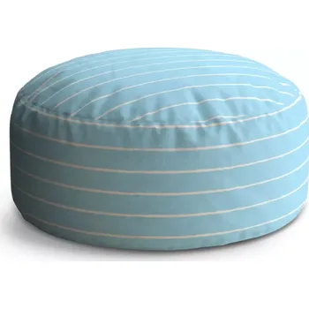 Taburet Sablio Taburet Circle Bílé linky na modré: 38x48 cm