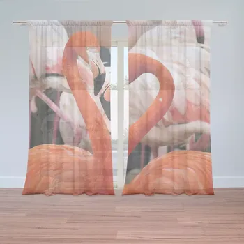 Záclona Sablio Záclony Plameňáci 2: 2ks 150x250cm